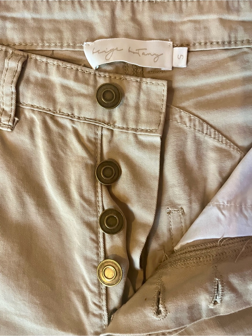 Barrel Button-Fly Pants in Khaki - Picture 4 of 7